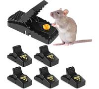 Mouse Traps, Mice Traps for House, Small Mice Trap Indoor Quick Effective Sanitary Safe Mousetrap Catcher for Family And Pet - 6 Pack