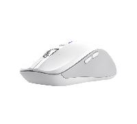mouse trust wireless y bluetooth ferro blanco 3200 dpi ajustable 9 botones 3 dispositivos