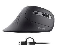 mouse vertical equip ergonomico usb-c usb-a 6 botones 7200dpi color negro