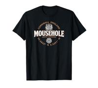 Mousehole Cornwall England Coordenadas Etiqueta 2C Camiseta