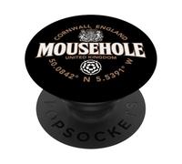 Mousehole Cornwall England Coordenadas Etiqueta 2C PopSockets PopGrip Adhesivo