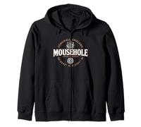 Mousehole Cornwall England Coordenadas Etiqueta 2C Sudadera con Capucha