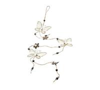Mousehouse Gifts Cordel con Mariposas de Lino Beige para Colgar