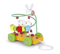 Mousehouse Gifts Perro de Madera para Arrastrar con Laberinto de Cuentas, un Juguete Tradicional para niños