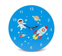 Mousehouse Gifts - Reloj de pared infantil - Madera - Temática espacial