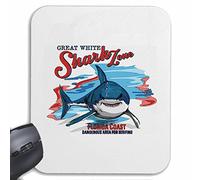 Mousepad Alfombrilla de ratón Great White Hai Zona Grandes Tiburones Blancos Zona Megalodon tiburón Azul Hammerhai Punta Negra whalesharks tiburón mako para su portátil, Ordenador portátil o PC de In