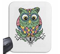 Mousepad Alfombrilla de ratón Owl Elegante se Sienta en una Castillo UHU Nightingale los búhos del búho para su portátil, Ordenador portátil o PC de Internet (con Windows Linux, etc.) en White