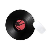 Mousepad Alfombrilla de ratón redonda con diseño de discos de vinilo, for teclado, for estudiantes, for escritorio de ordenador, accesorios for videojuegos, alfombrilla de ratón antideslizante de goma