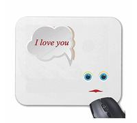 Mousepad alfombrilla de ratón TE AMO burbuja de la charla CARA CON AMOR AMOR enganchado BODA regalo de cumpleaños ideas para su portátil, ordenador portátil o PC de Internet (con Windows Linux, etc.)