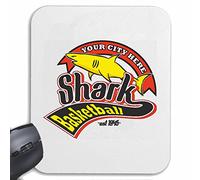 Mousepad Alfombrilla de ratón TIBURÓN Baloncesto White Shark Attack Hai Hai Attacke Megalodon tiburón Azul Hammerhai Punta Negra whalesharks tiburón mako para su portátil, Ordenador portátil o PC de