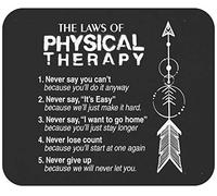 Mousepad Las Leyes De La Fisioterapia: Objetivos Motivacionales Duradero Alfombrilla Escritorio Antideslizante Tapete Escritorio para Mujer Ordenador Pc 10X12In