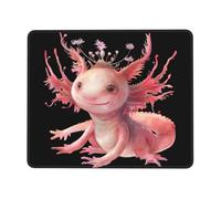 Mousepad Lindo Ajolote con Corona Rectangular Resistente Alfombrilla Ratón Moderno Gaming Tapete para Mac Portátil Oficina 10X12In