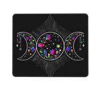 Mousepad Pentagrama De La Diosa De La Triple Luna Wicca Portátil Alfombrilla De Ratón para Juegos Resistente Tapete Escritorio para Mujer Ordenador Oficina 10X12In