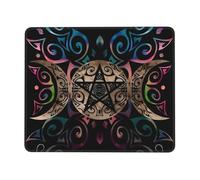 Mousepad Pentagrama De La Diosa De La Triple Luna Wicca Resistente Alfombrilla Ratón Duradero Gaming Tapete para Gamer Oficina Mac 10X12In