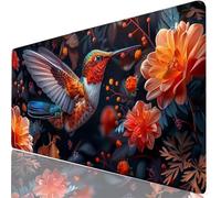Mousepad XXL 600x400x3mm Pájaro Alfombrilla Ratón Grande Gaming Azul, Tapete Escritorio con Bordes Cosidos, Alfombrilla Ordenador Antideslizante Resistente, Alfombra Ratón para Trabajo, PC H0-906