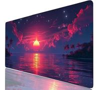 Mousepad XXL 800x300x3mm Púrpura Alfombrilla Ratón Grande Gaming Sueño, Tapete Escritorio con Bordes Cosidos, Alfombrilla Ordenador Antideslizante, Alfombra Ratón para Trabajo Creativo, PC H0-990