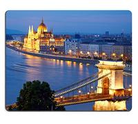 Mousepads Budapest Hungary Chain Bridge and the Parliament IMAGE 33825843 by MSD Mat Customized Desktop Laptop Gaming Mouse Pad