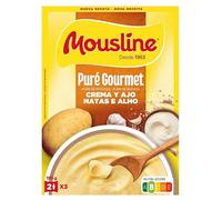 Mousline - Puré de Patata Deshidratado en Copo, Crema de Leche, Ajo y Especias, Sin Gluten, Conservantes ni Colorantes 195gr