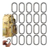 Mousquetons - Lote de 20 Clips En De Zinc 3,4 Cm, Mini Mousquetons À Ressort Pour Clés, Sac À Dos, Camping, Randonnée, Pêche, Voyage, Accessoires Extérieurs