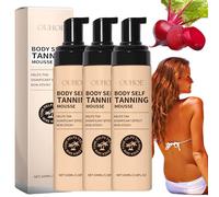 Mousse Autobronceador Corporal, Mousse Solar Instantáneo Con Brillo Natural, Mousse Autobronceadora Totalmente Natural Sin Sol, Sin Rayas, Ligera, De Rápida Absorción Y No Pegajosa (3 Unidades)