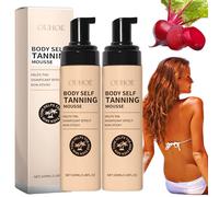 Mousse Autobronceador Corporal, Mousse Solar Instantáneo Con Brillo Natural, Mousse Autobronceadora Totalmente Natural Sin Sol, Sin Rayas, Ligera, De Rápida Absorción Y No Pegajosa (2 Unidades)
