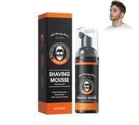 Mousse De Afeitar Para Hombres 60ml, Crema Refrescante De Afeitado, Mantequilla De Afeitar Suave Sin Brocha Para Hombres, Afeitado Suave E Hidratante De La Piel, Suave Y Sedoso, Vegano