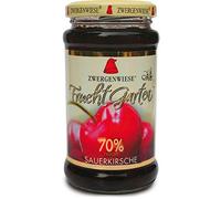 Mousse de cereza (sin gluten) 70% fruta BIO 225 g - ZWERGENWIESE