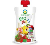 Mousse de fresa, plátano y manzana BIO 90 g - BIO FOOD