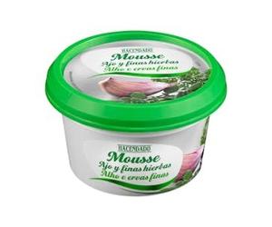 Mousse de queso de vaca con ajo y finas hierbas Hacendado Tarrina 150 g Pack 2