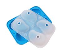 Mousse Mold, 3d Chocolate Mold, Mango Shape Tray, 4-Cavity Silicone Moulds, Easy Release Bakeware for Jelly Pudding Cake Decorating Home Kitchen Cooking Class Instructors Wedding, 7.48x5.47x1.97 In