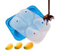 Mousse Mold, 3D Homemade Chocolates Mango Shape, 7.48x5.47x1.97 Inches 4-Cavity Design & Easy to Demolding, Cake Molds for Jelly, Pudding, Chocolate, Home Kitchen, Cooking Class Instructors, Wedding