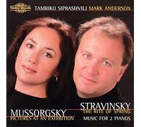 Moussorgski, Stravinski : Oeuvres pour 2 pianos. Siprashvili, Anderson.