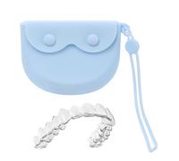 Mouth Guard Case - UV cleanser Denture Mouthguard Holder, Portable Storage Box With Drain Holes, Protects Aligners, Compatible Night Guards, And False Teeth, Easy To Carry, sturdy And Compact | Tra