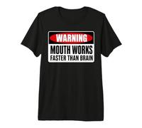 Mouth Works Faster Than Brain Funny Gen Z Yapping Meme Camiseta Premium