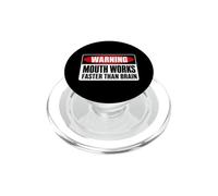 Mouth Works Faster Than Brain Funny Gen Z Yapping Meme PopSockets PopGrip para MagSafe