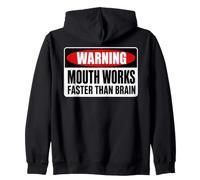 Mouth Works Faster Than Brain Funny Gen Z Yapping Meme Sudadera con Capucha