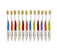 MOUTHWATCHERS Dr Plotkas - Cepillo de dientes manual suave para adultos, ultra limpio, bueno para dientes y encías sensibles, multicolor, paquete de 12