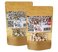 Moutta | Pack 50 Perlas Cerámicas Grises y 50 Rosas EM® | Purificador natural de agua del grifo, Filtración para Jarra Hervidor Lavadora/Lavavajillas Frigorífico