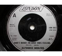 Mouzon, Alphonse Don't Want To Lose This Feeling 7" London LON003 EX 1982 there is 2mm drill hole in label rim