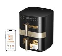 MOVA AeroChef FD40 Pro Freidora de aire de doble nivel | 4 L + 7 L, guía de cocina SmartChef, 2700 W de potencia de calentamiento dual, calor en 360° Poly-Air, control con app