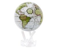 MOVA Globe - Cassini Blanco Prestige antiguo (8,5") | Globo giratorio solar para escritorio o estantería | Decoración de mapas vintage | Sin pilas ni cables