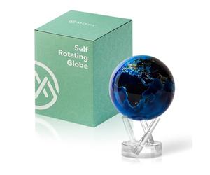 MOVA Globe - Earth at Night Classic (4,5") | Globo giratorio alimentado por luz, sin pilas ni cables | Imágenes por satélite de City Lights | Regalo único o decoración moderna de escritorio