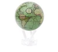 MOVA Globe Mapa del mundo Verde terrestre antiguo 6" con base, globo giratorio con energía solar, regalo único y decoración del hogar o escritorio para hombres, mujeres, niños