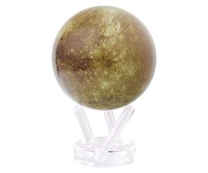 MOVA Globe Mercurio de la serie del espacio exterior 4.5" con base, globo giratorio con energía solar, regalo único y decoración del hogar o escritorio para hombres, mujeres, niños