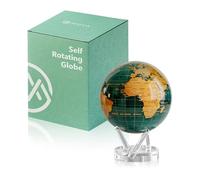 MOVA Globe - Negro azabache y plata Prestige (8,5") | Globo de escritorio giratorio alimentado por energía solar con diseño de mapas minimalistas | Sin pilas ni cables | Regalo de decoración moderna
