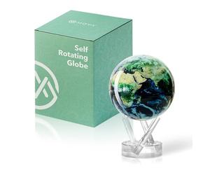 MOVA Globe - Tierra con nubes Clásico (4,5") | Globo autorrotativo alimentado por luz | Movimiento silencioso, sin pilas ni cables | Decoración de escritorio única o regalo para amantes del espacio