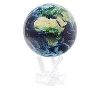 MOVA Globe Tierra con nubes de la serie del espacio exterior 4.5" con base, globo giratorio con energía solar, regalo único y decoración del hogar o escritorio para hombres, mujeres, niños