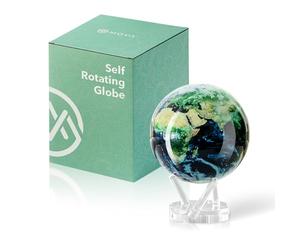 MOVA Globe - Tierra con Nubes Prestigio (8,5") | Globo autorrotativo alimentado por luz | Movimiento silencioso, sin pilas ni cables | Decoración de escritorio única o regalo para amantes del espacio