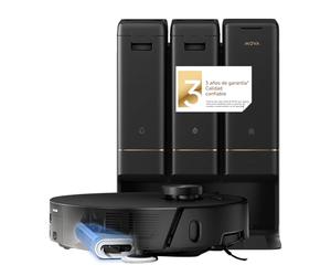 Mova Z50 Ultra Robot Aspirador 19000Pa Succión con mopa, Limpieza con Agua Fresca y 18N Presión, Autolimpieza con Agua Caliente 75℃, Mopa Levantable, Navegación DToF+IA RGB, Autovaciado