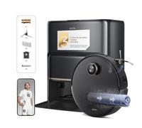 Mova Z60 Ultra Roller Complete Robot Aspirador con Fregona, 28.000 Pa, Elevación del Chasis y 8cm Superación de Obstáculos, Navegación DToF Retráctil+Láser Dual+IA RGB, Autolimpieza, Mopa Extensible